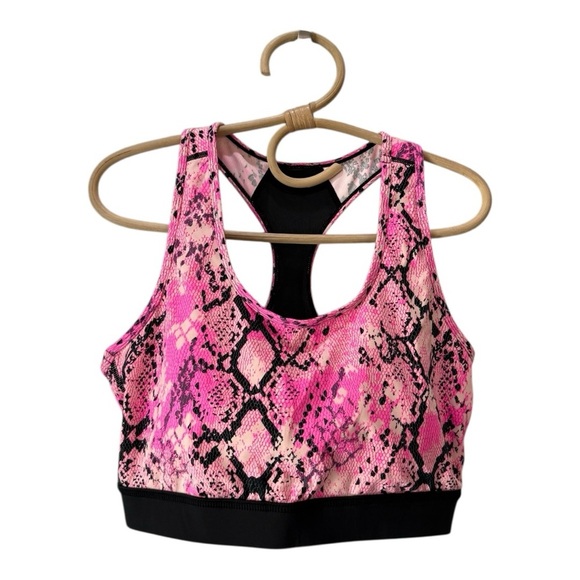Rise Active Medium Impact  Racerback Mesh Black Band Sports Bra Size Large NWOT - Picture 1 of 14